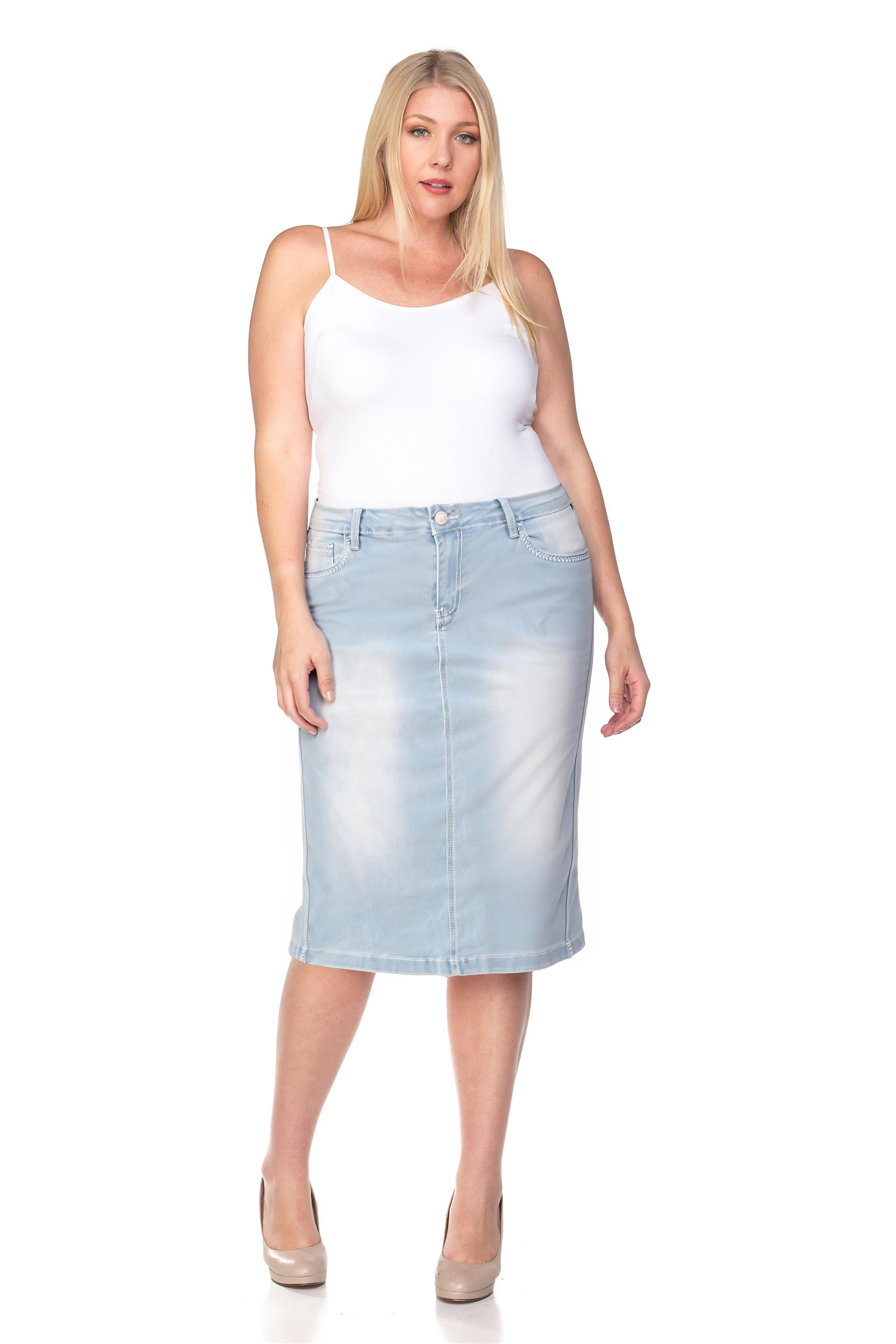Denim Skirt Plus Size