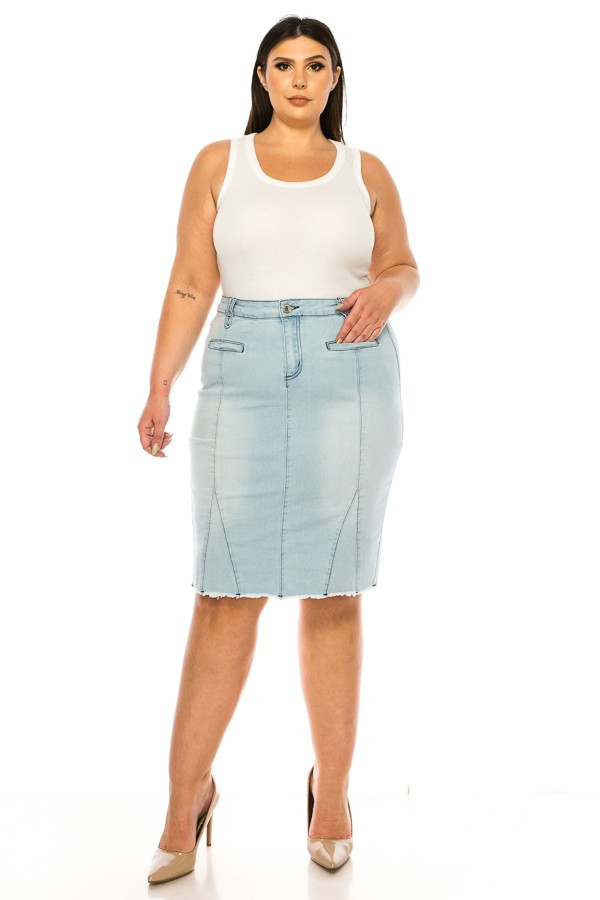 Denim Skirt Plus Size