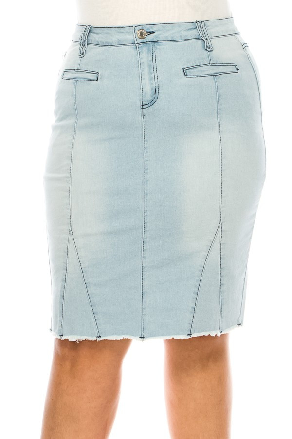 Denim Skirt Plus Size