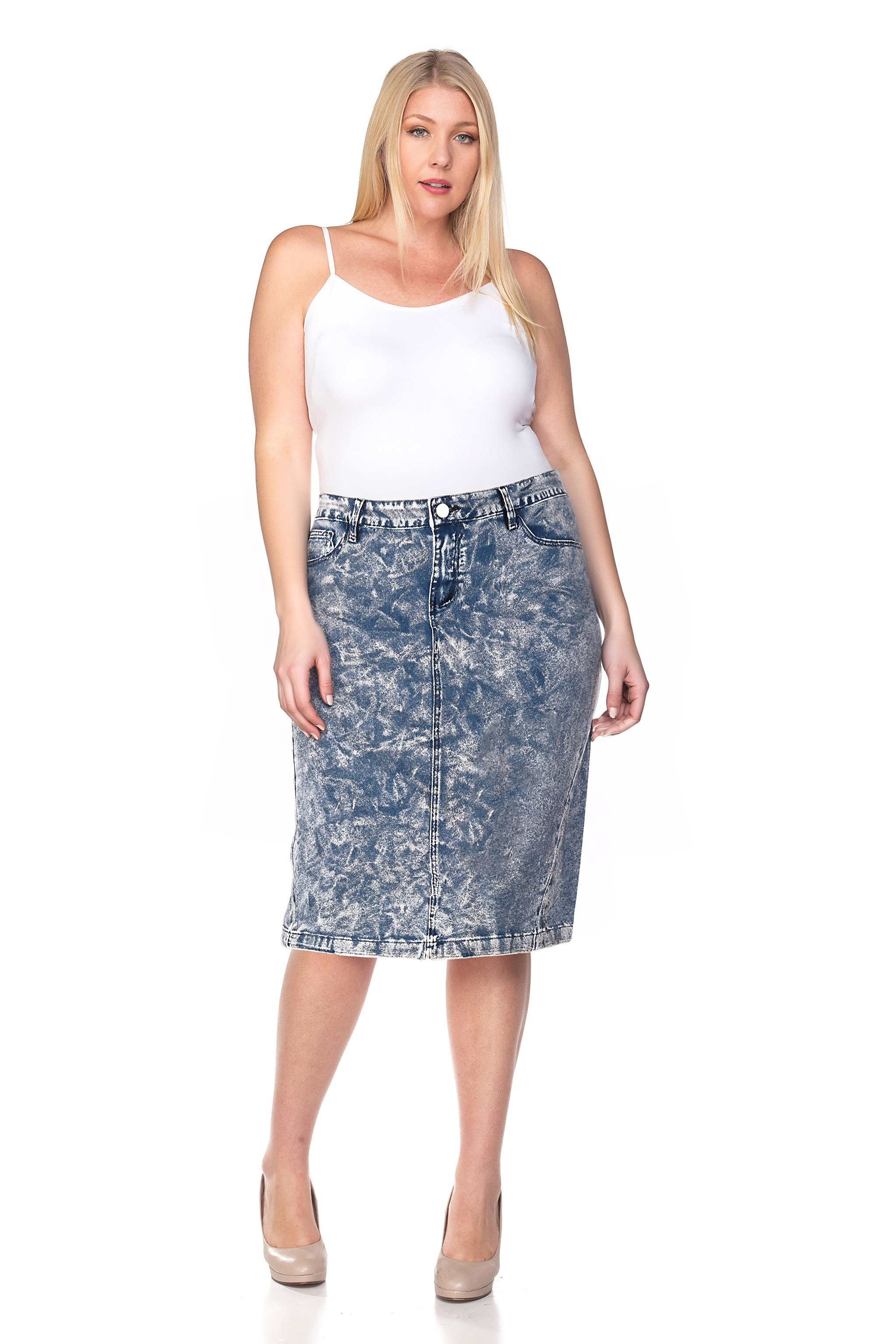 Denim Skirt Plus Size