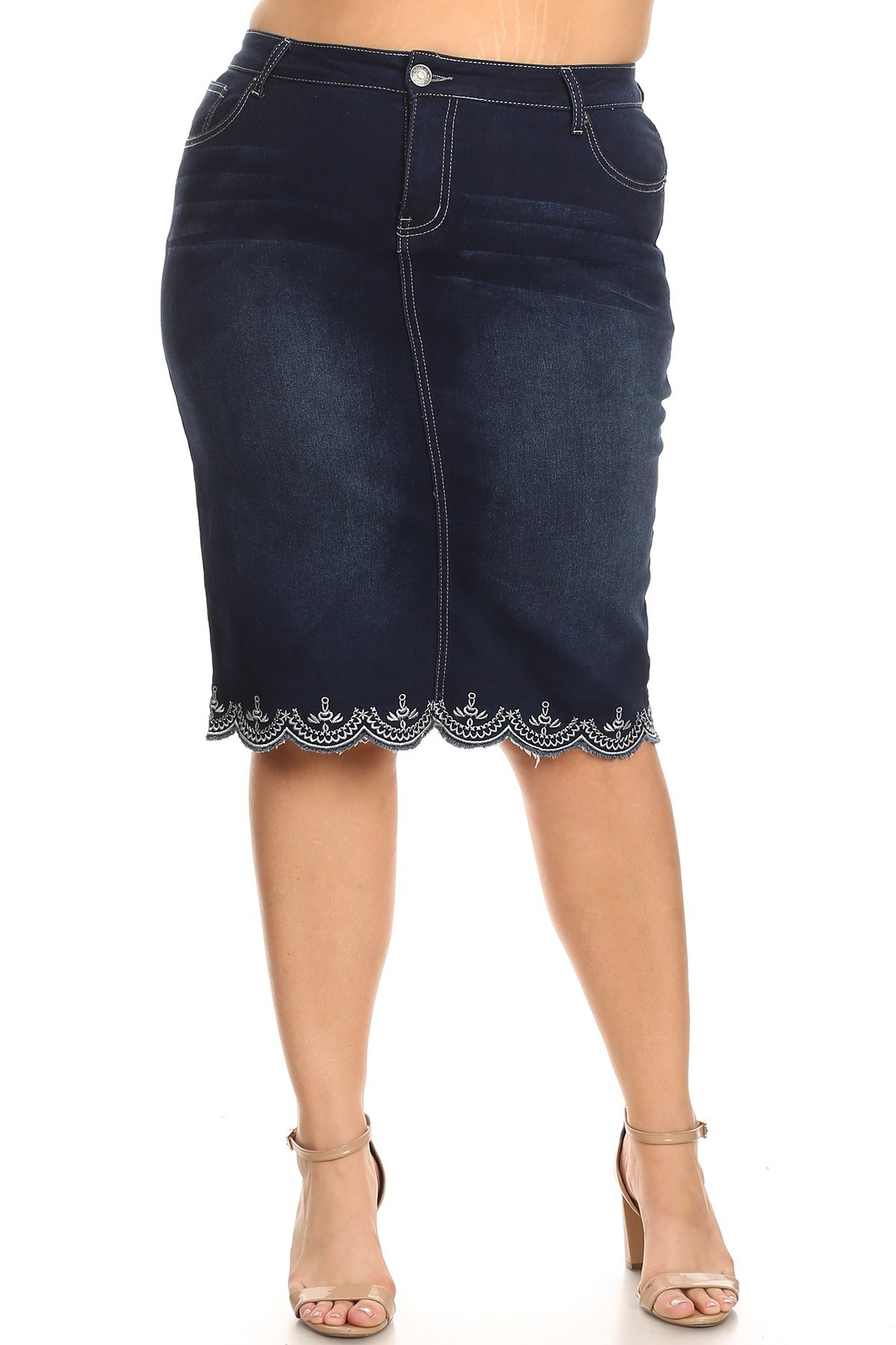 Denim Skirt Plus Size