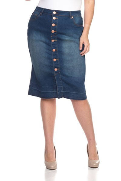 Denim Skirt Plus Size