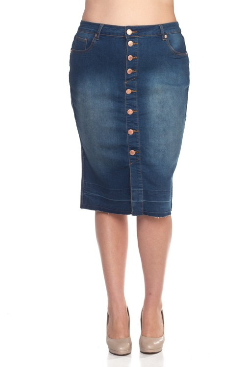 Denim Skirt Plus Size
