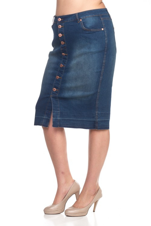 Denim Skirt Plus Size