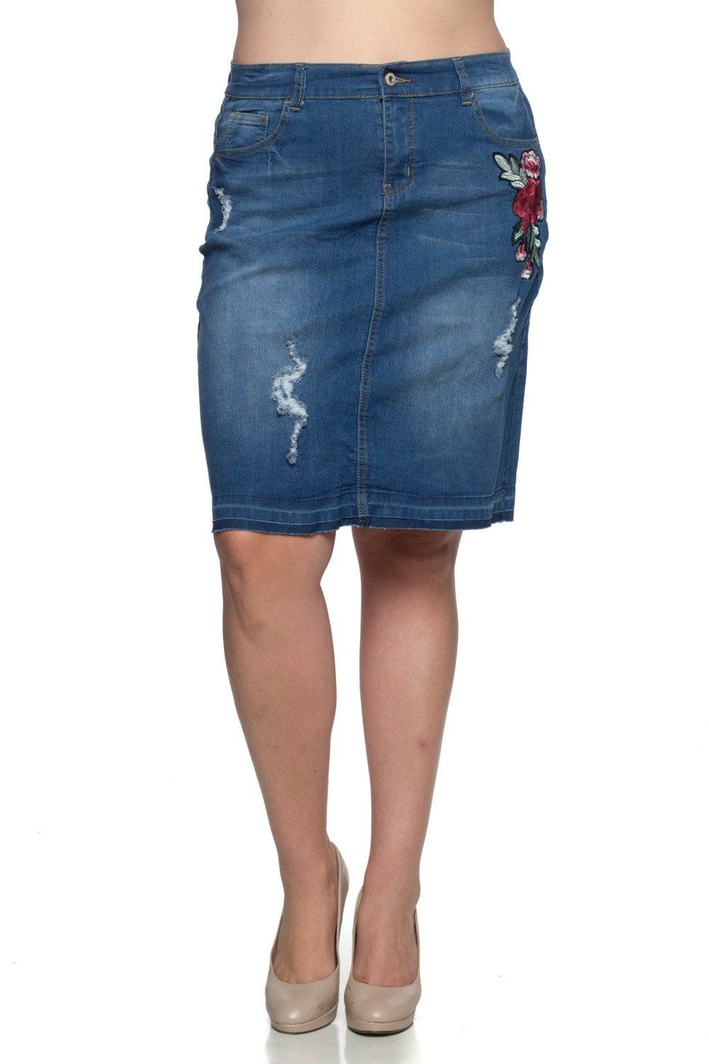 Denim Skirt Plus Size