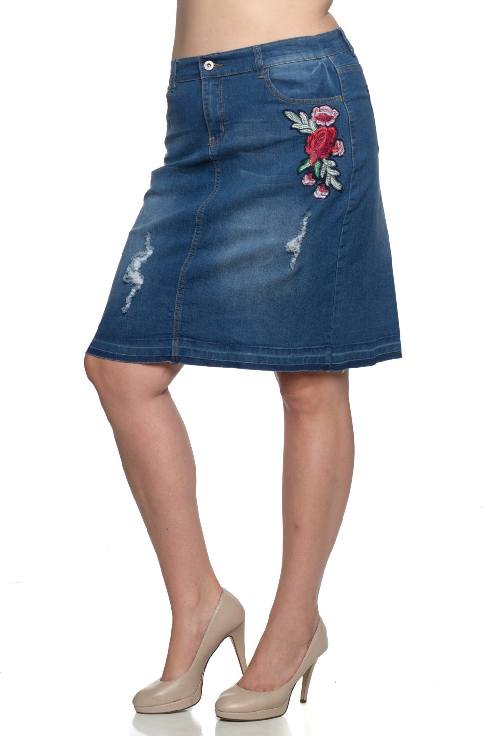 Denim Skirt Plus Size