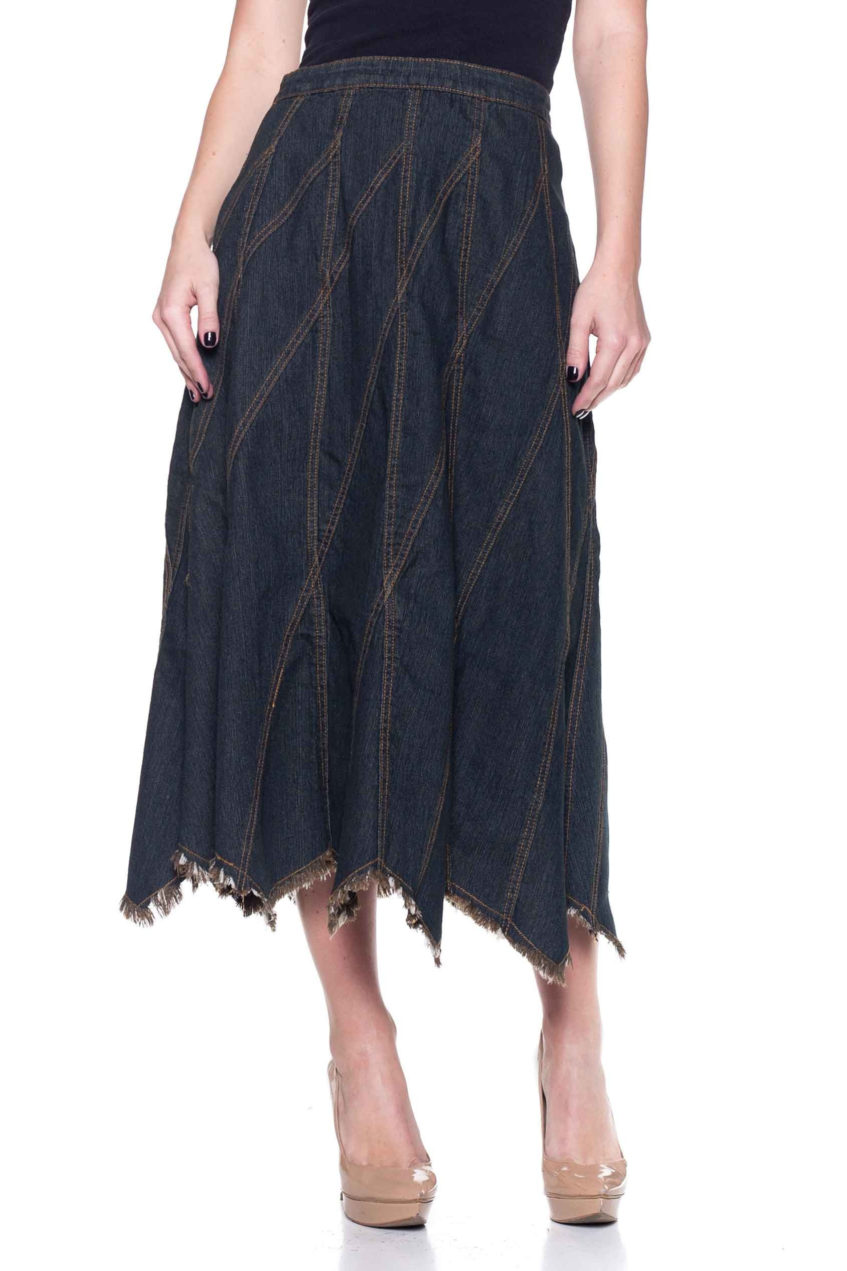 Denim Long Skirt