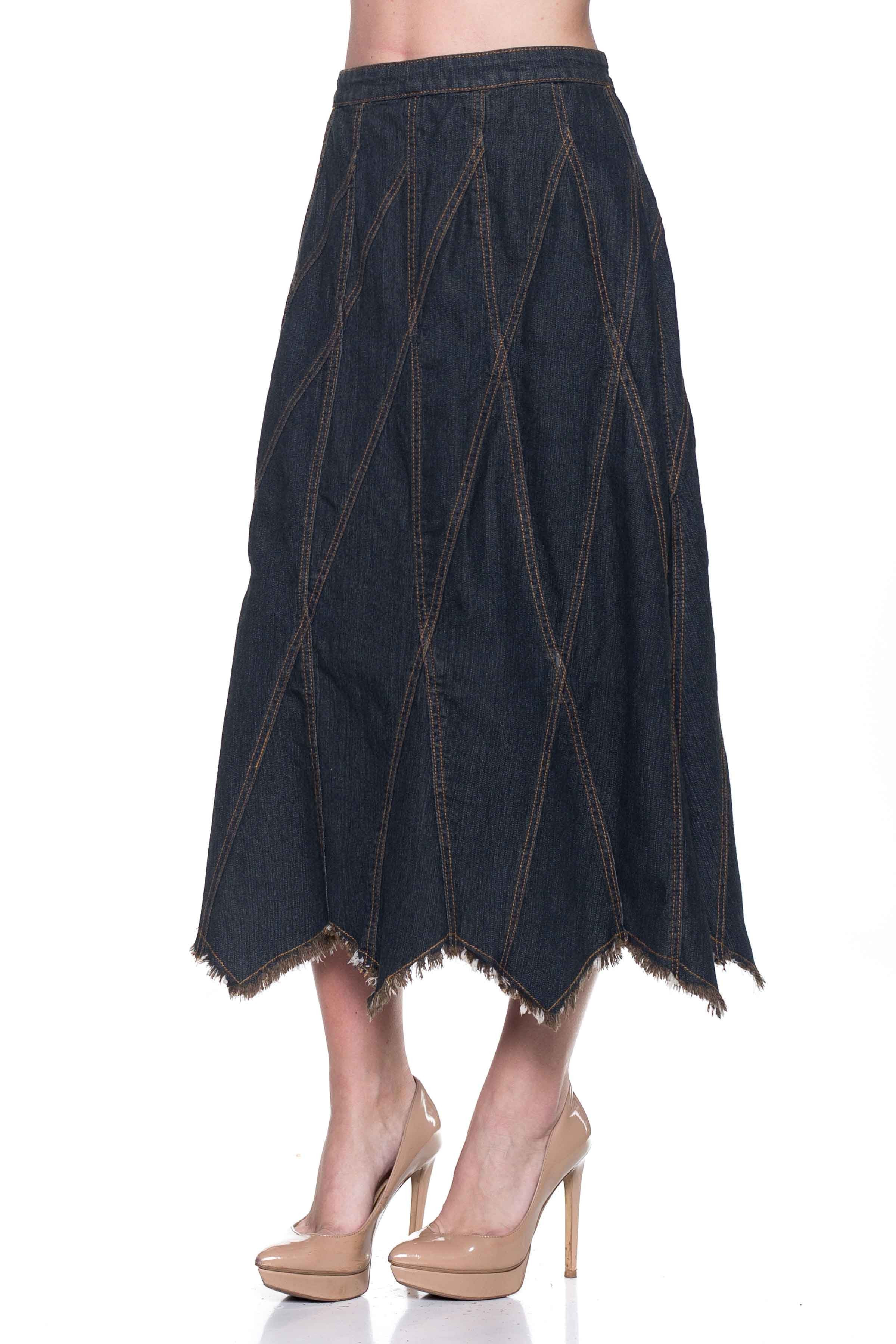Denim Long Skirt