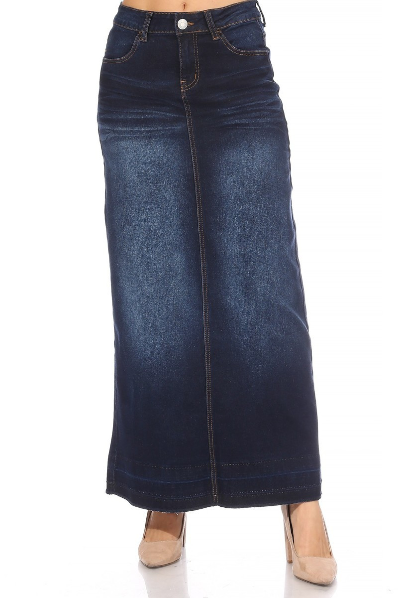 Denim Long Skirt