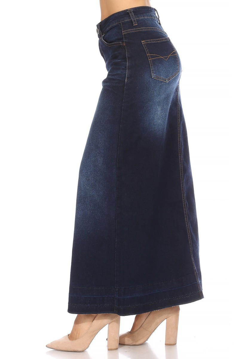 Denim Long Skirt