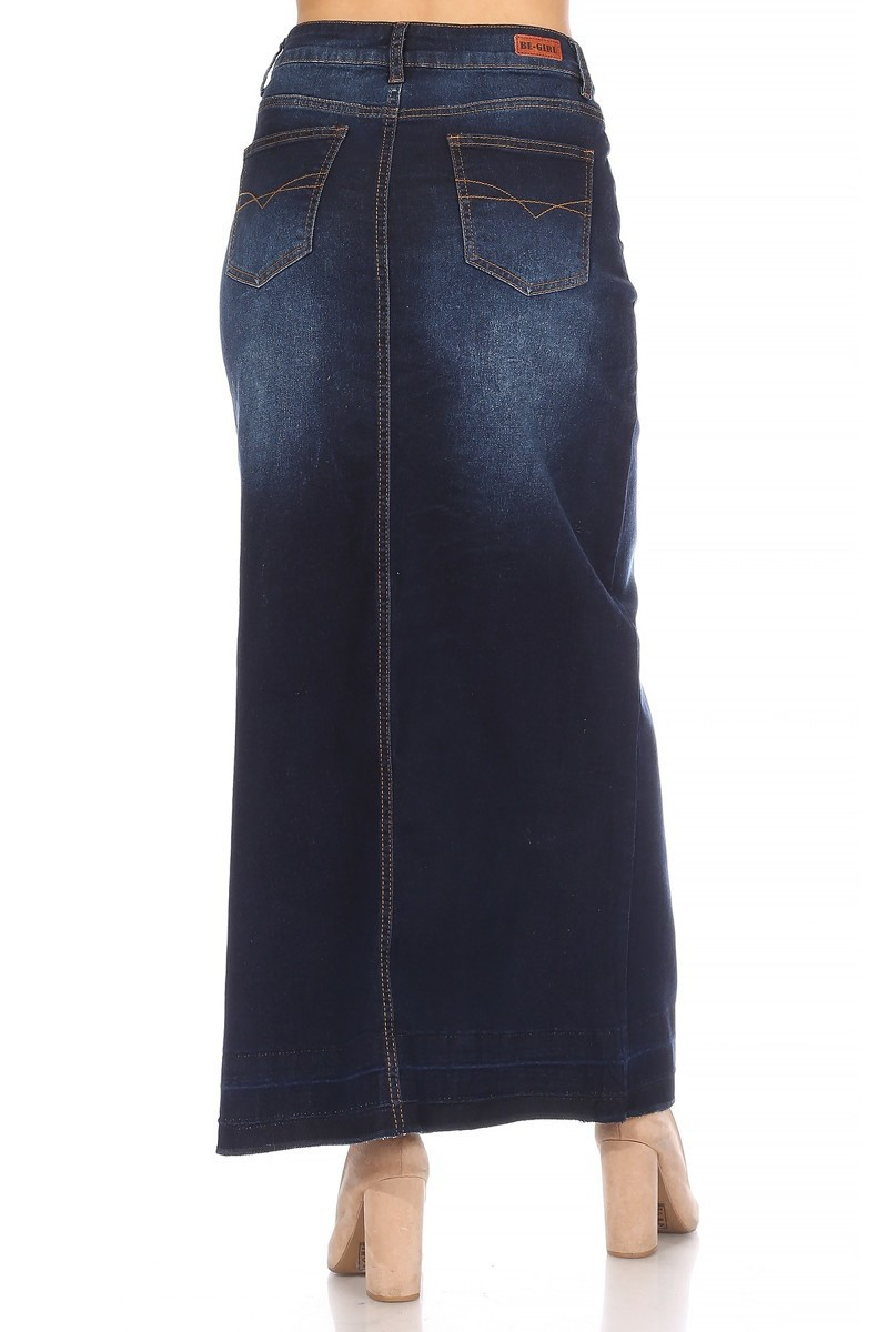 Denim Long Skirt