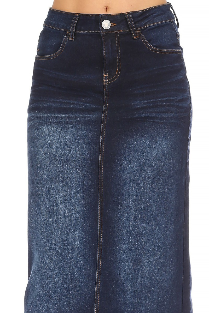 Denim Long Skirt