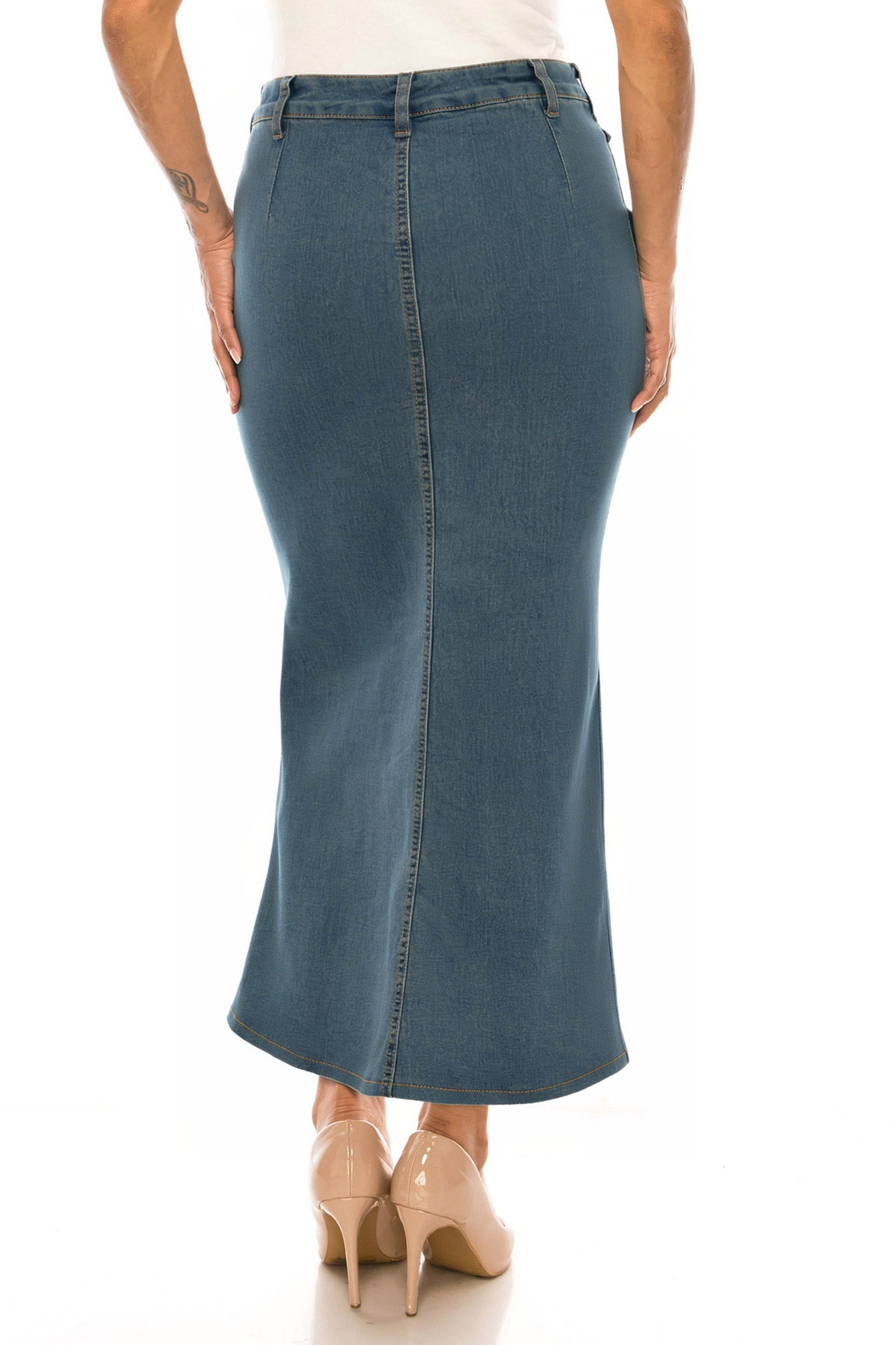 Denim Long Skirt