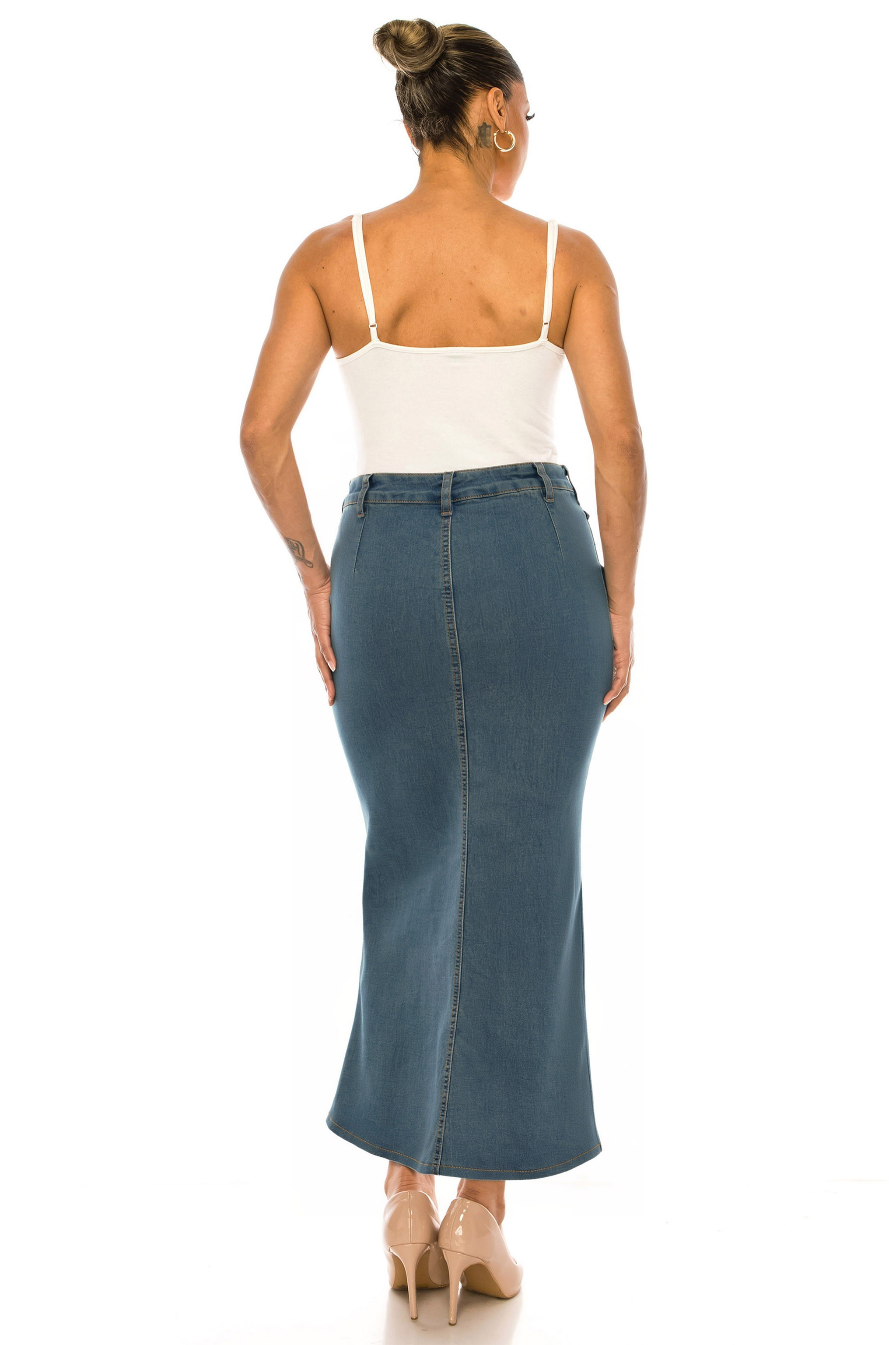 Denim Long Skirt