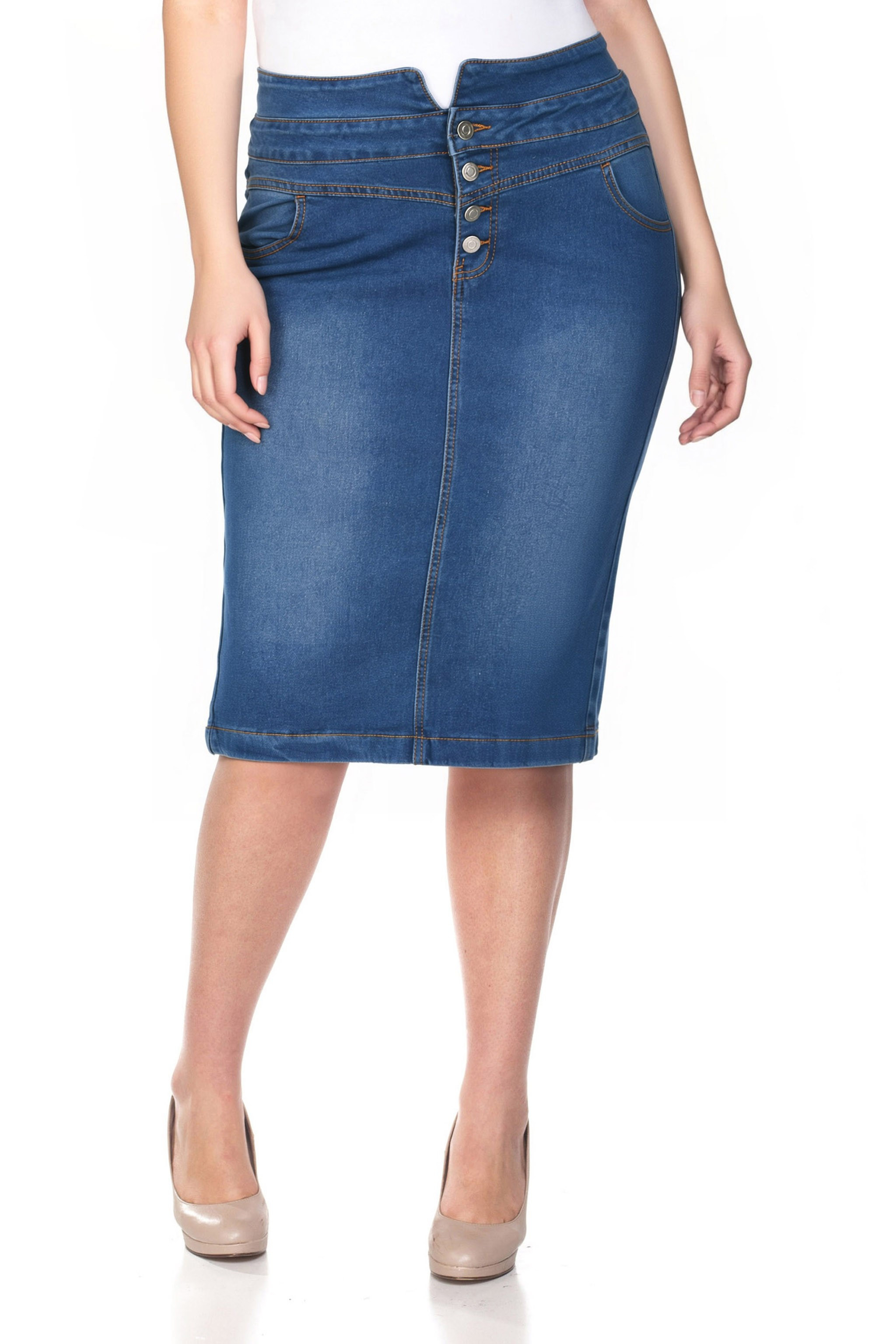 Denim Skirt Plus Size