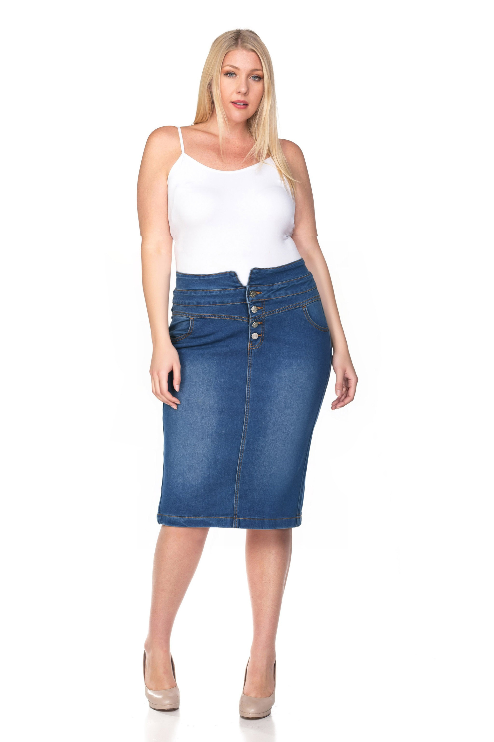 Denim Skirt Plus Size