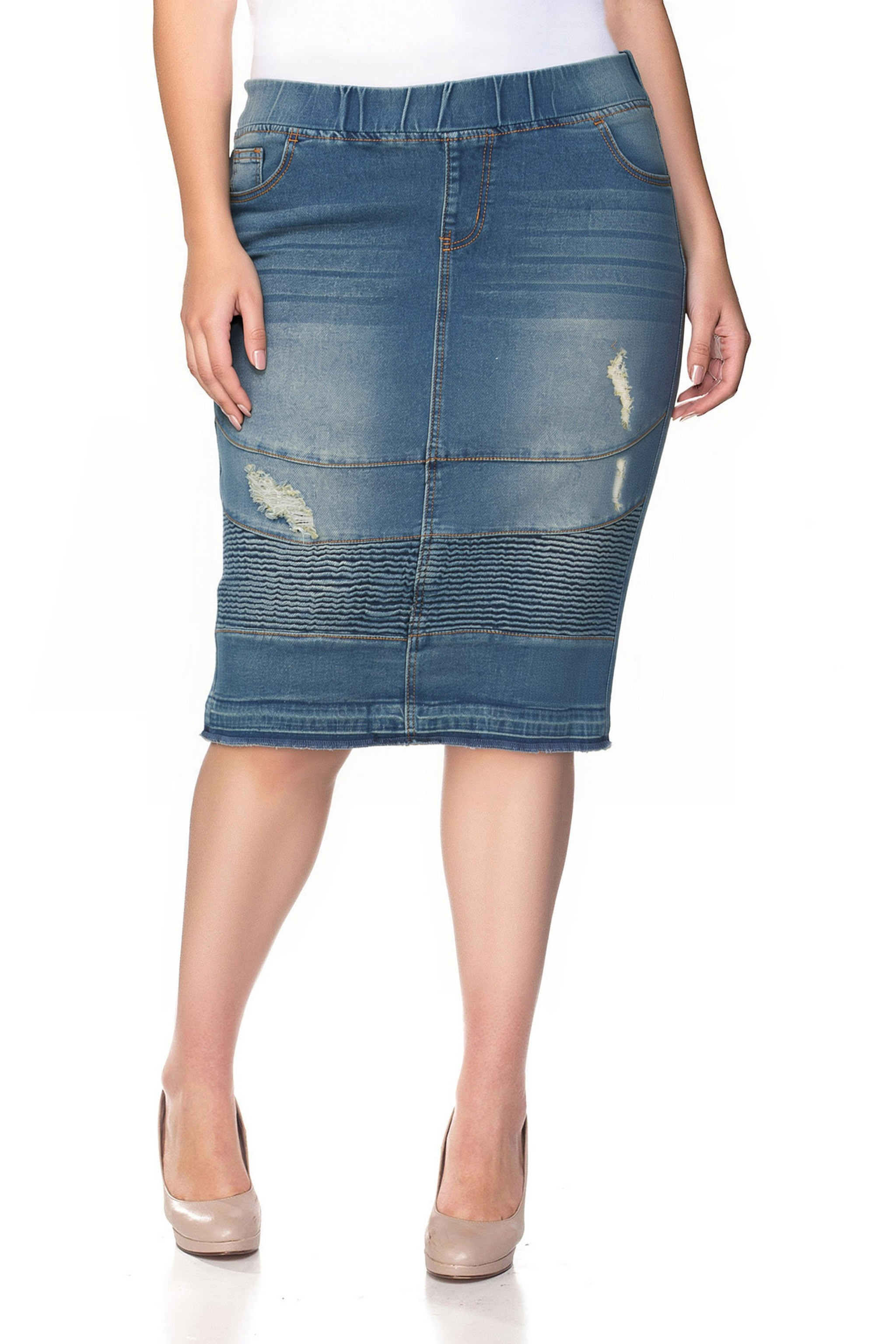 Denim Skirt Plus Size
