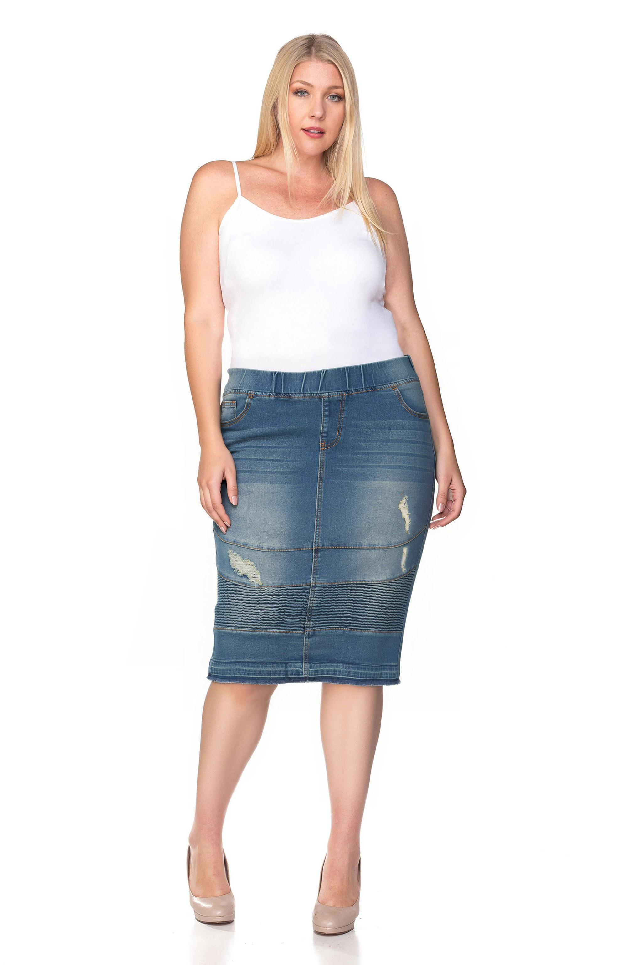 Denim Skirt Plus Size