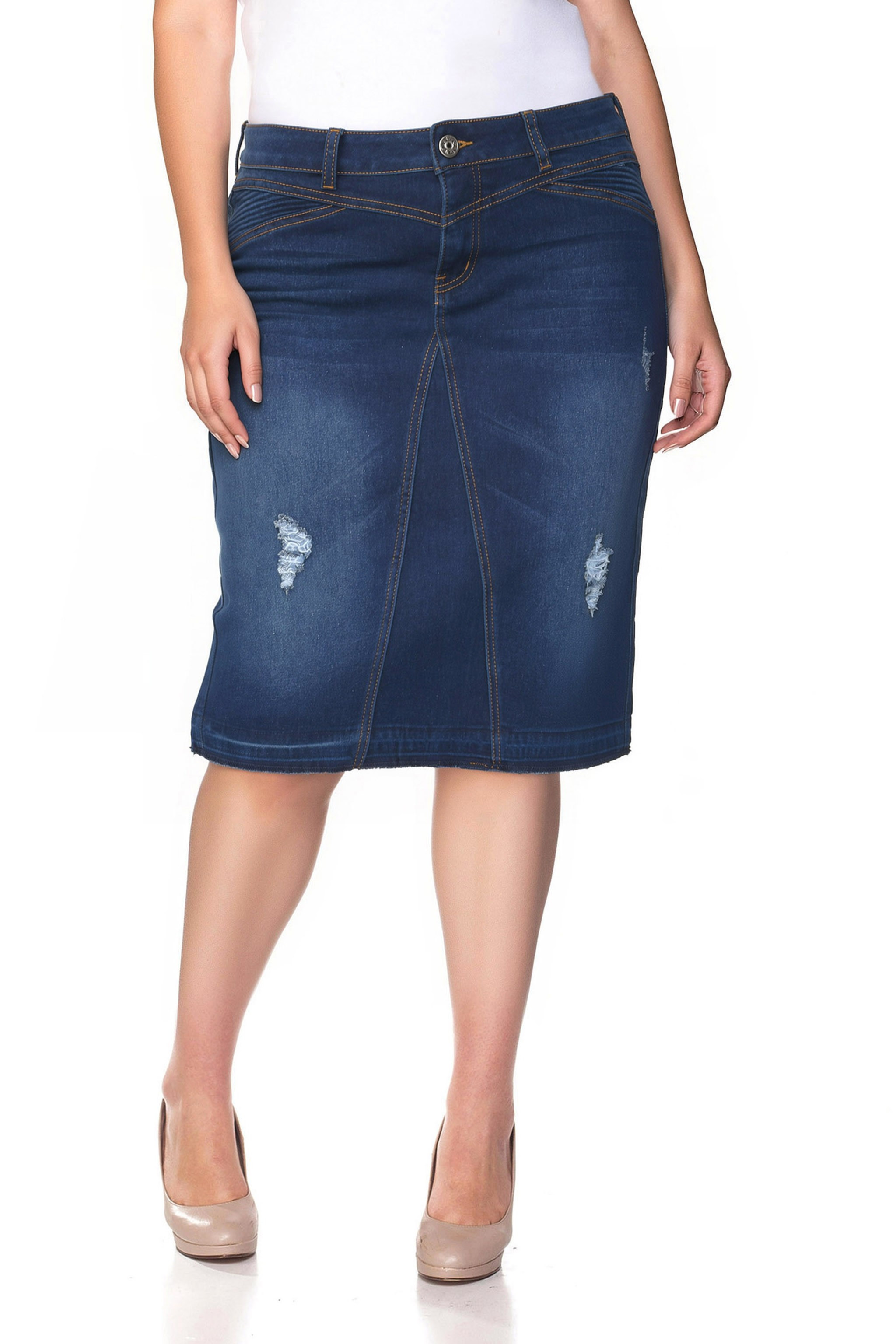 Denim Skirt Plus Size