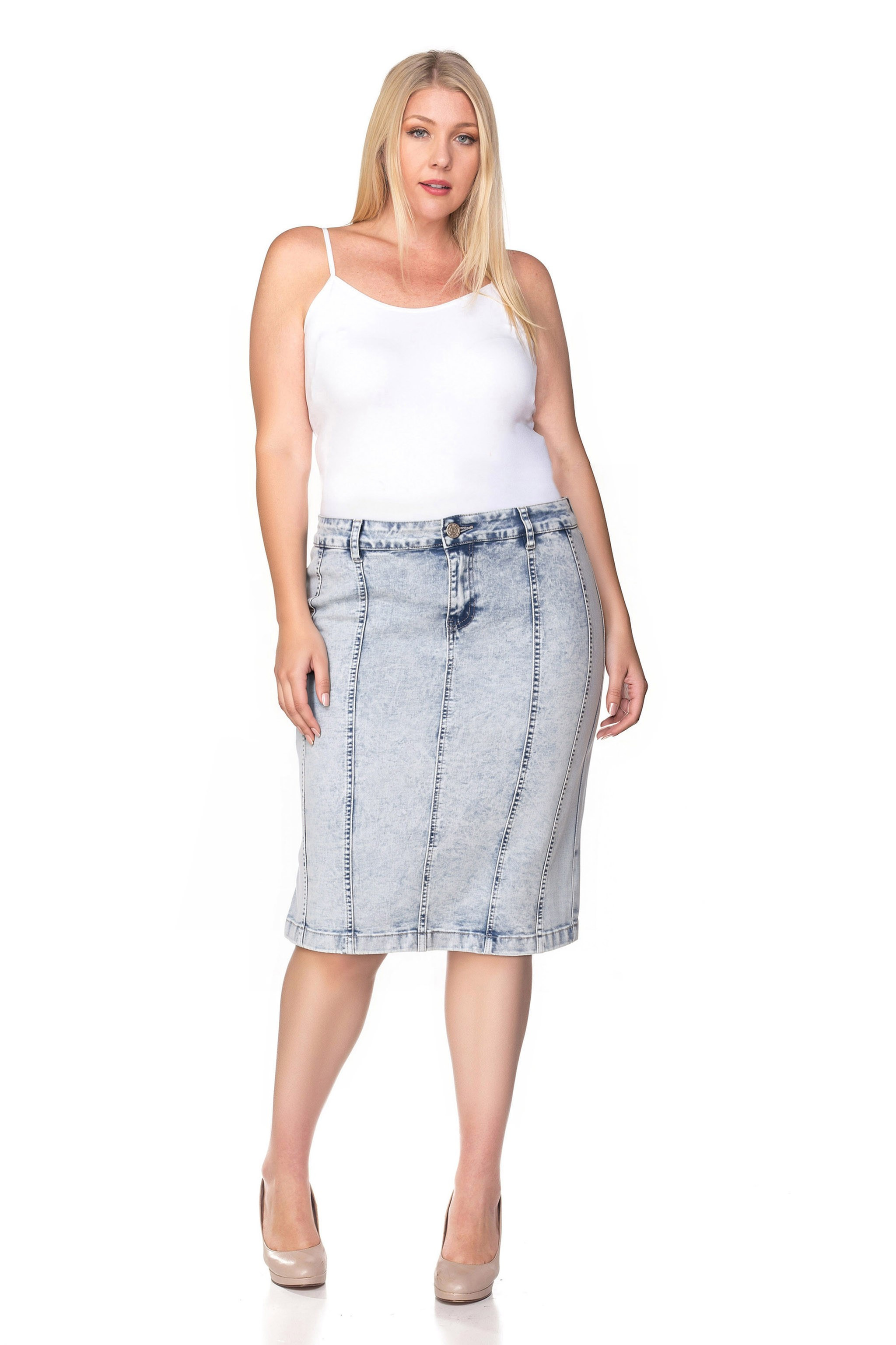 Denim Skirt Plus Size
