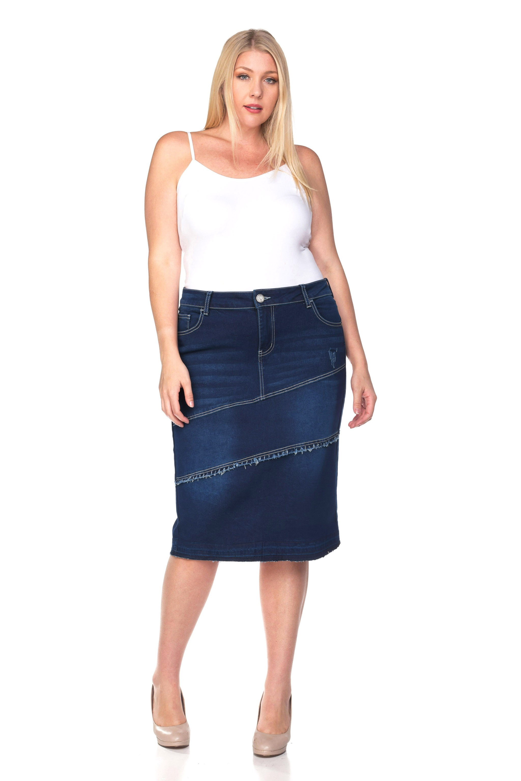 Denim Skirt Plus Size