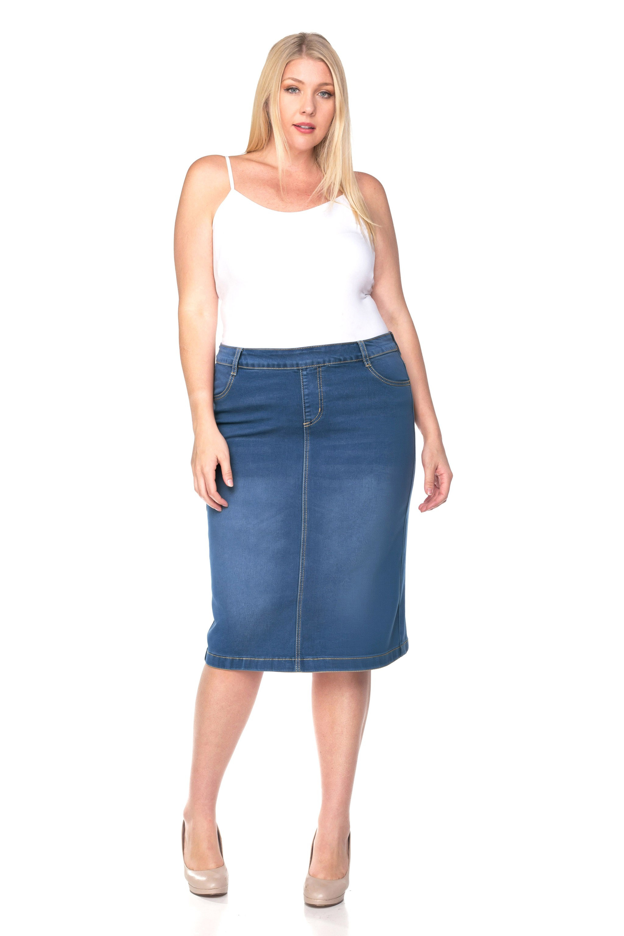 Denim Skirt Plus Size