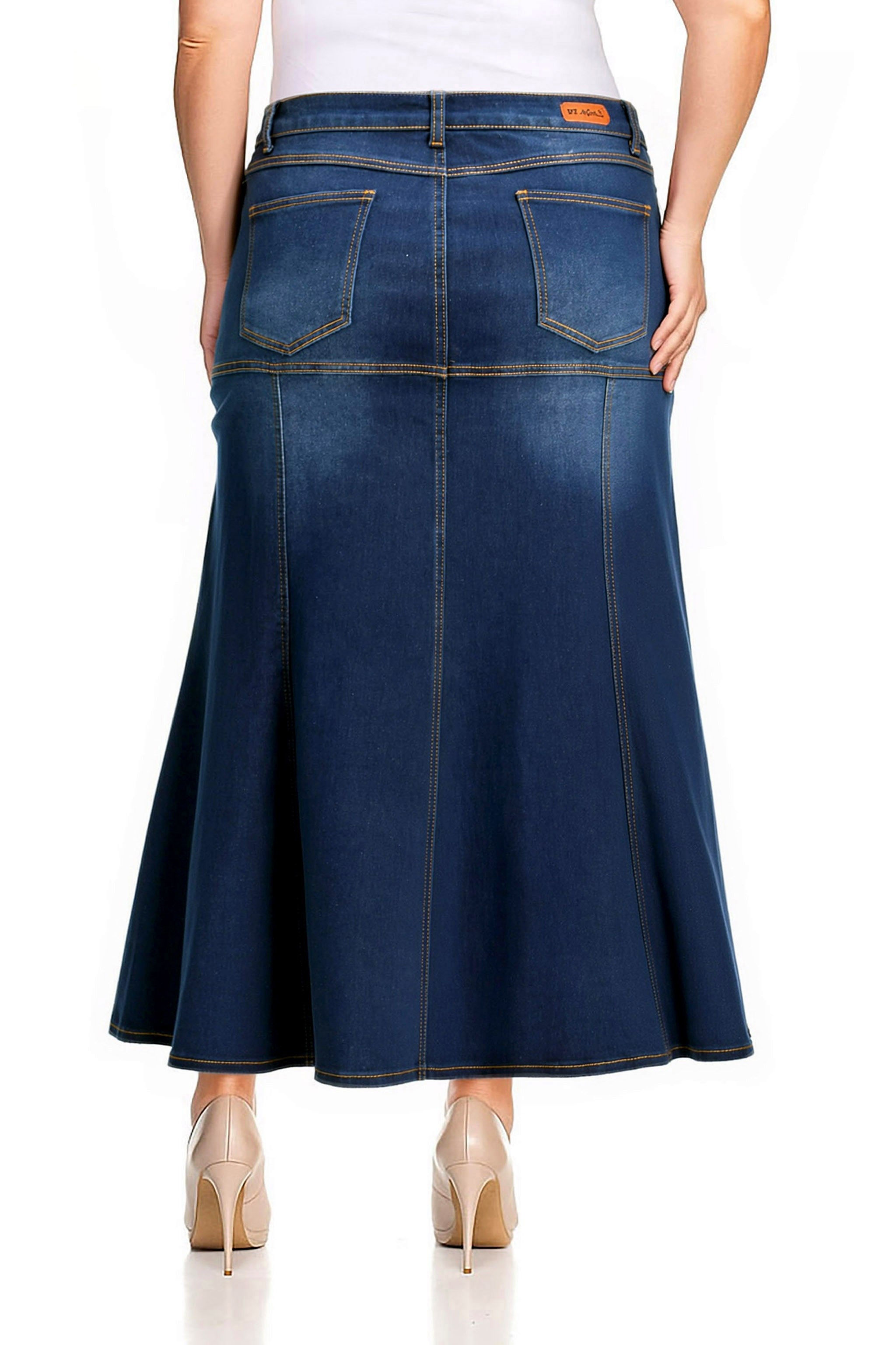 Denim Long Skirt Plus Size
