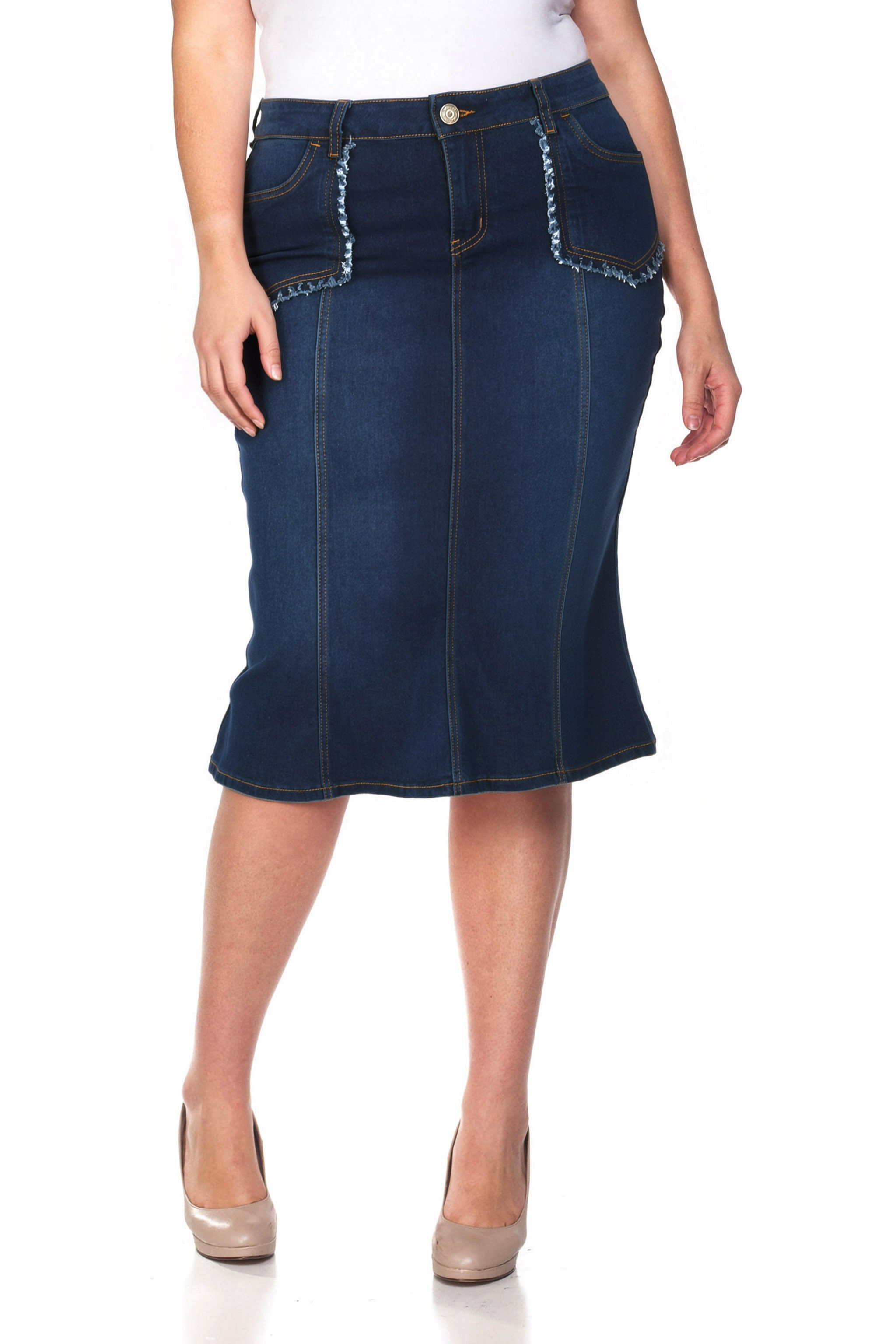 Denim Skirt Plus Size