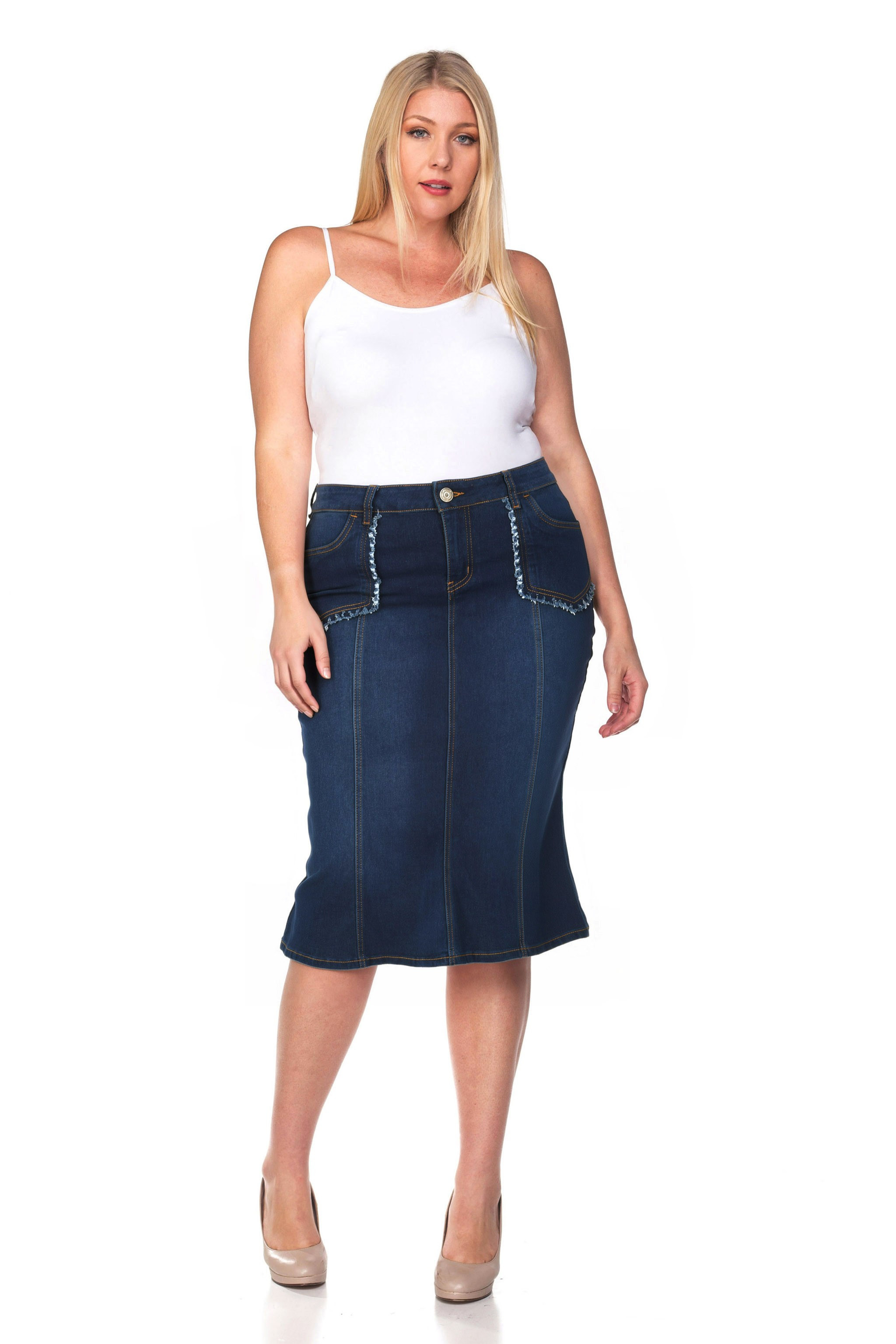 Denim Skirt Plus Size