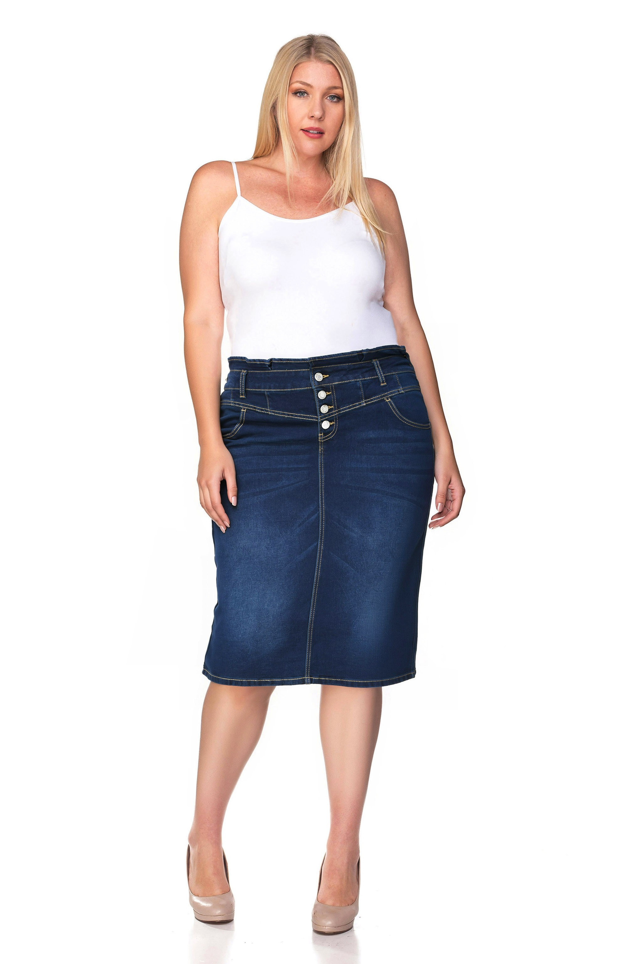 Denim Skirt Plus Size