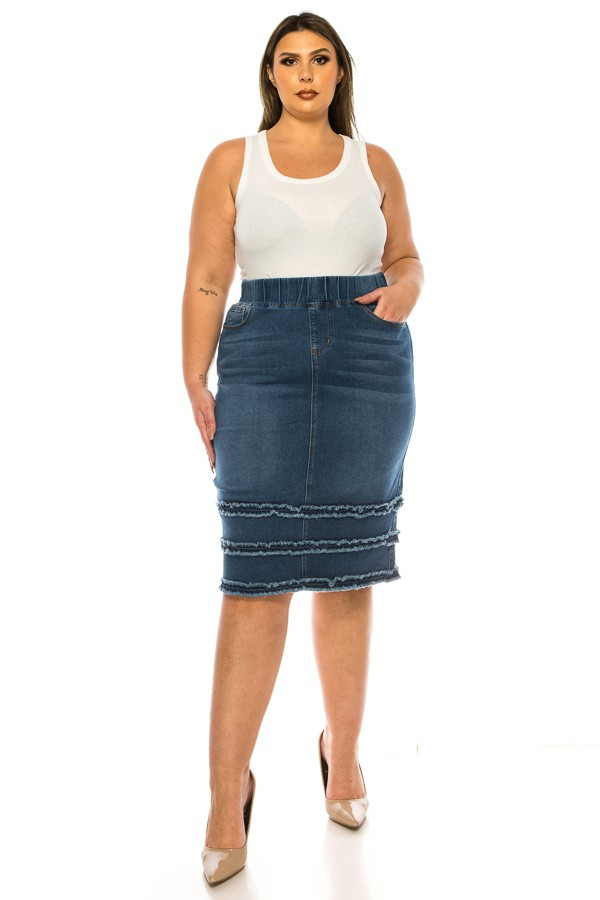 Denim Skirt Plus Size