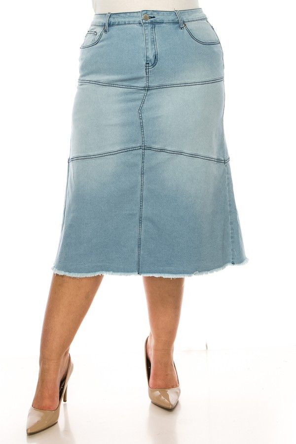 Denim Skirt Plus Size