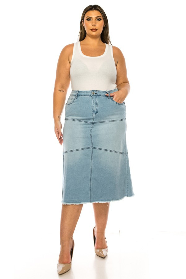 Denim Skirt Plus Size