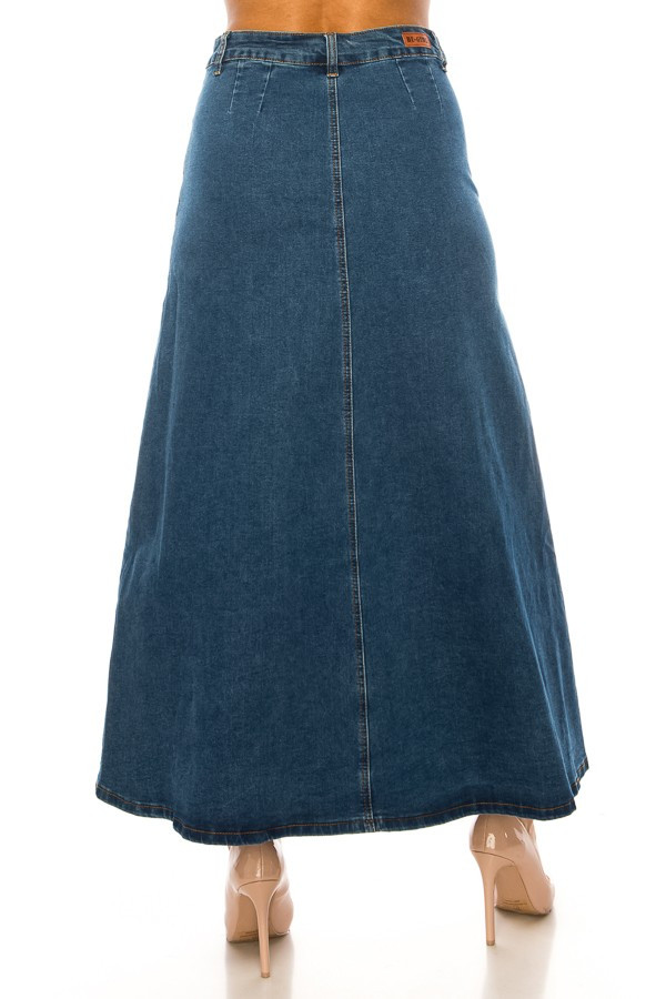 Denim Long Skirt