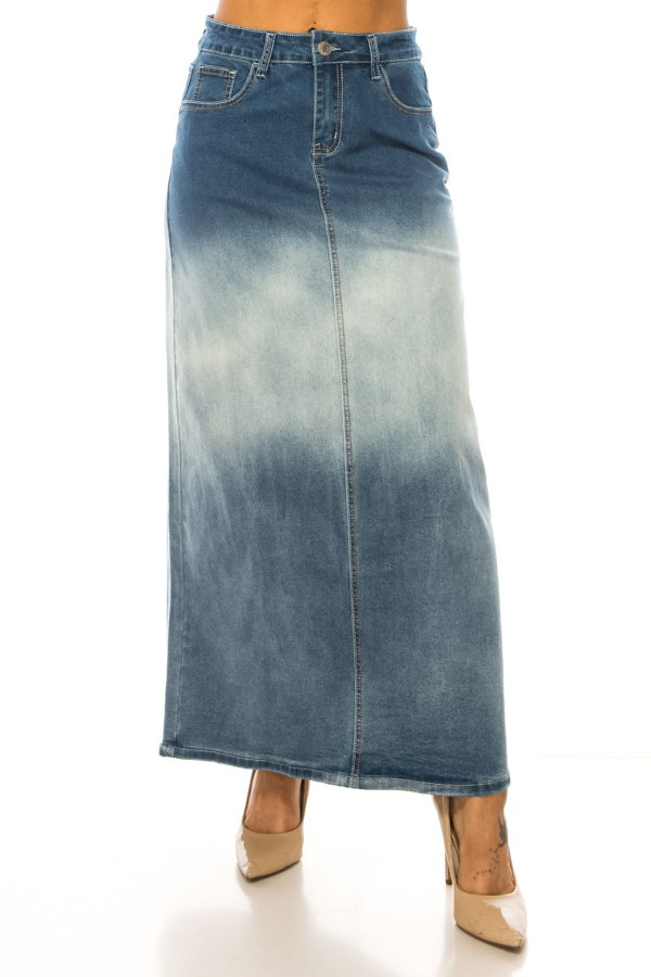 Denim Long Skirt