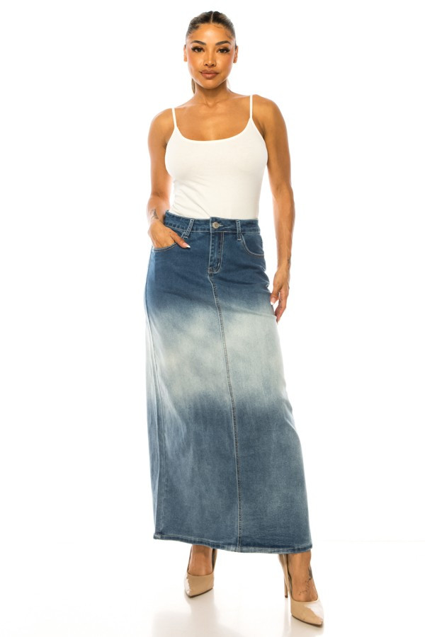 Denim Long Skirt