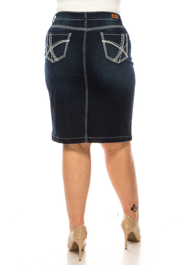 Denim Skirt Plus Size