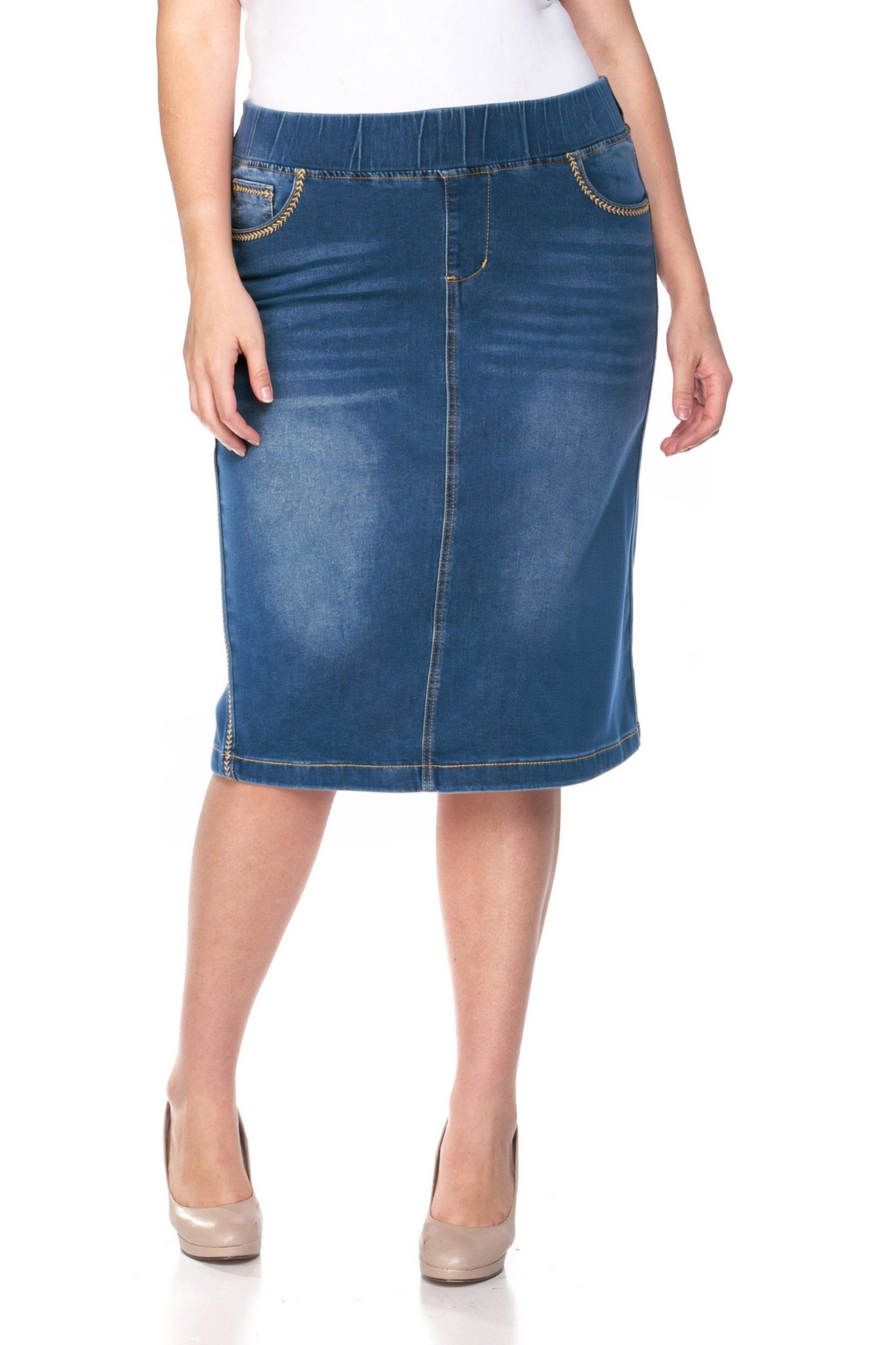 Denim Skirt Plus Size