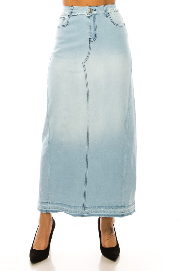Denim Long Skirt