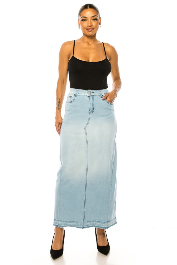 Denim Long Skirt