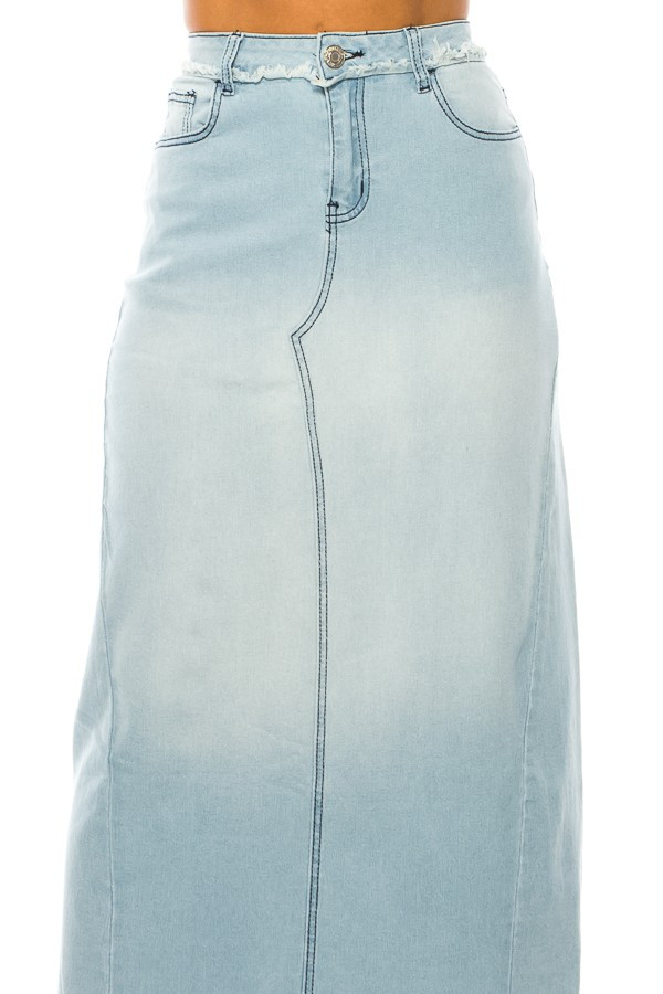 Denim Long Skirt