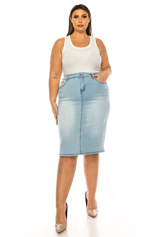 Denim Skirt Plus Size