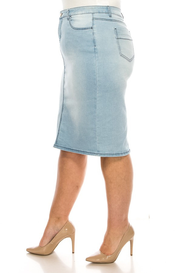 Denim Skirt Plus Size