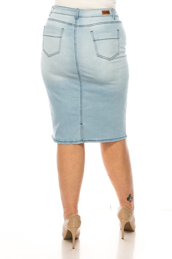 Denim Skirt Plus Size