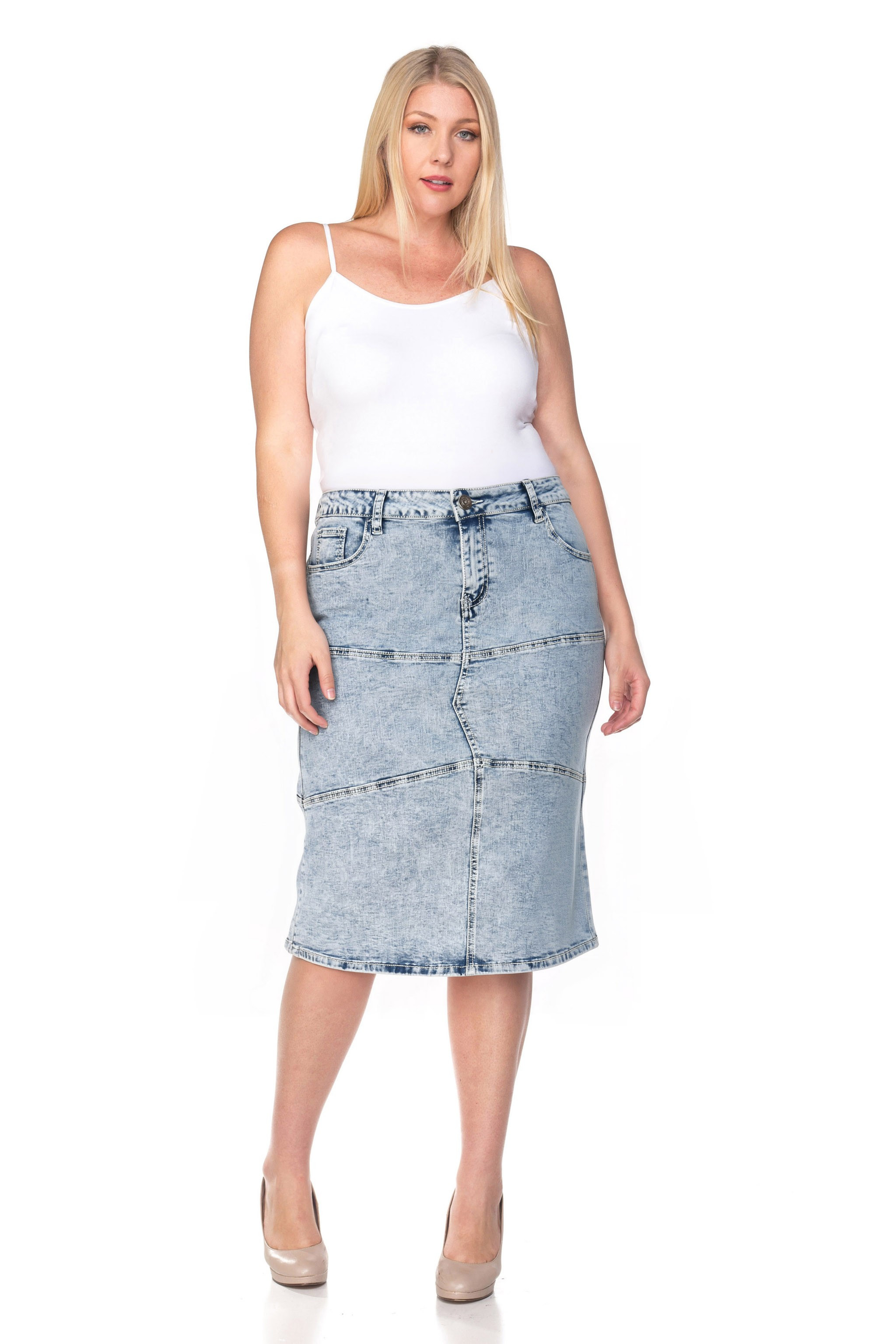 Denim Skirt Plus Size