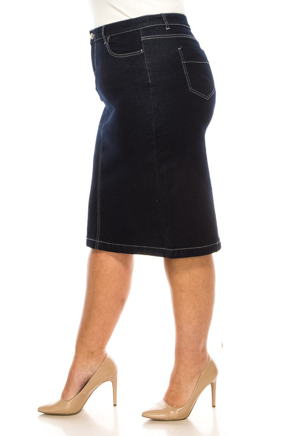 Denim Skirt Plus Size