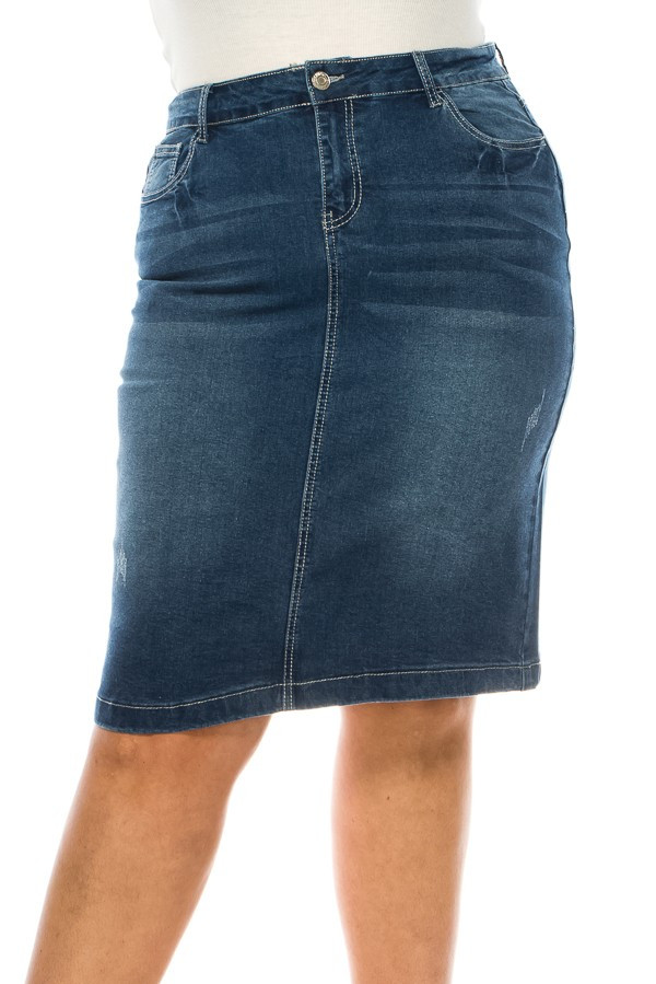 Denim Skirt Plus Size