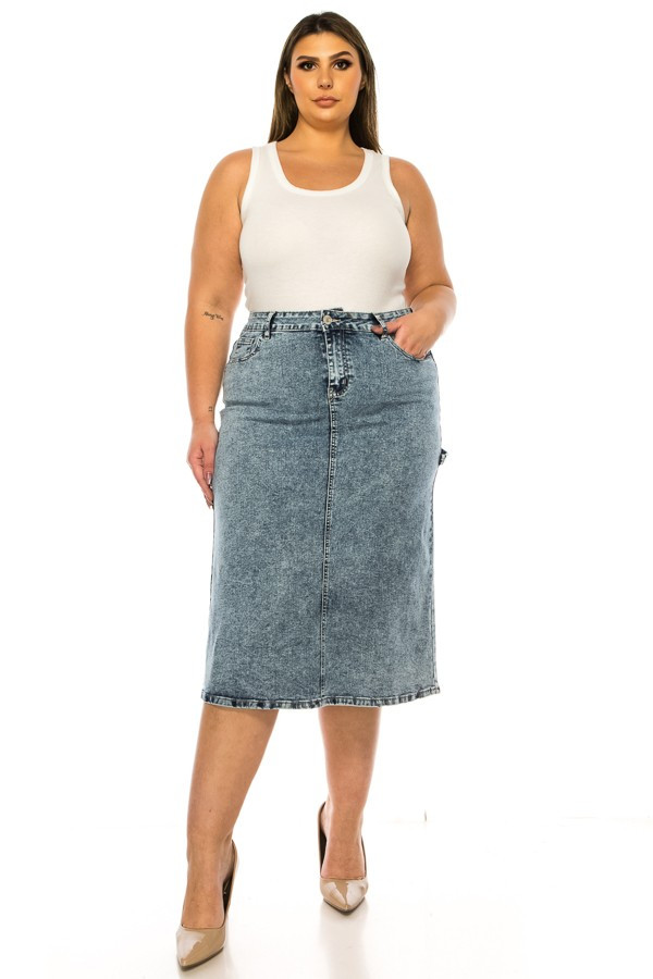 Denim Skirt Plus Size