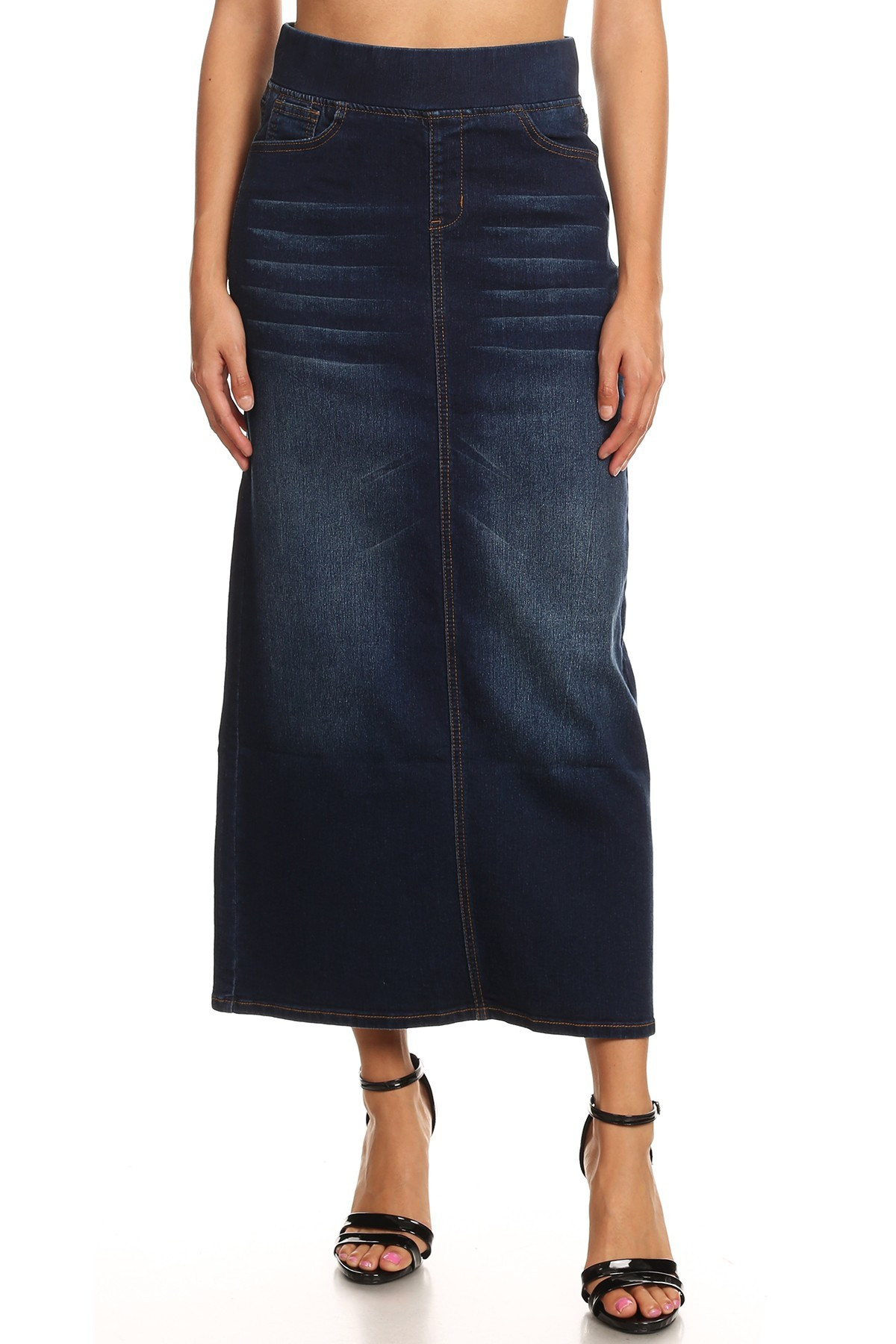 Denim Long Skirt