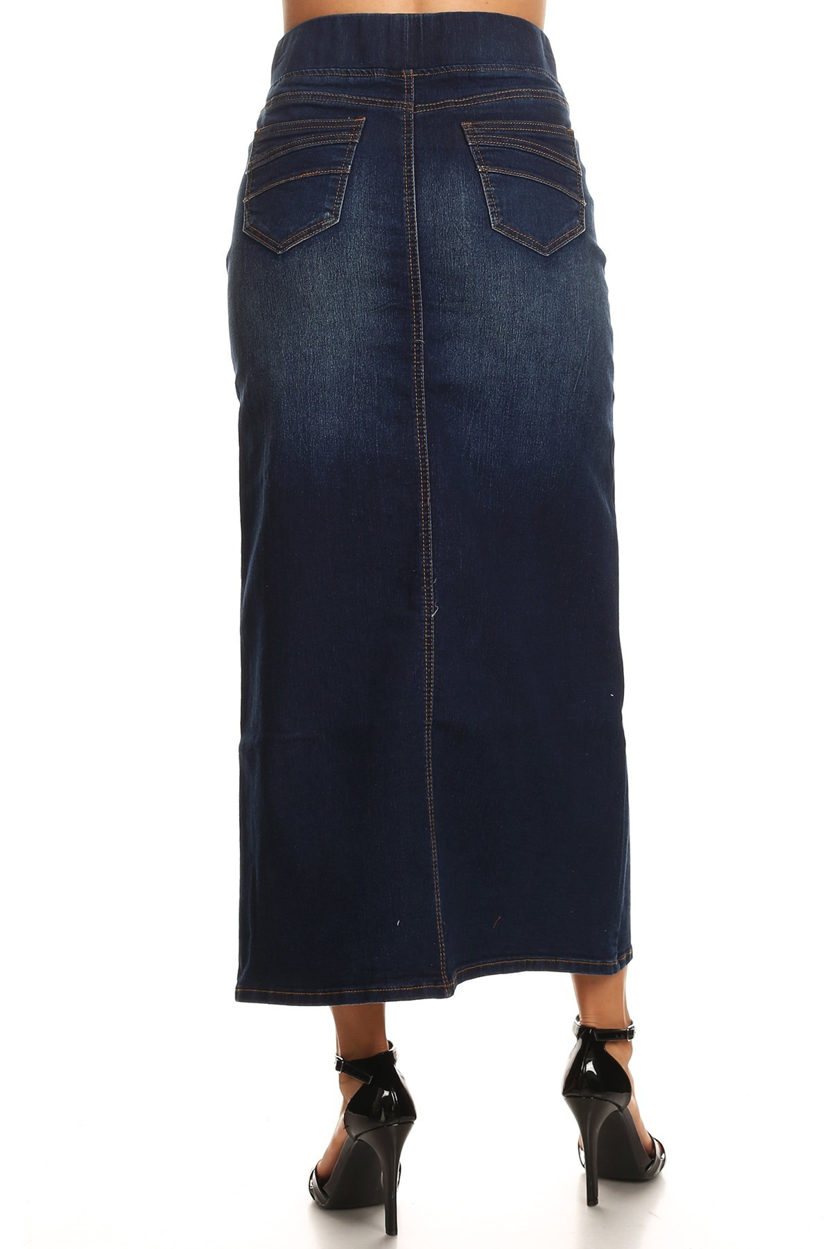 Denim Long Skirt